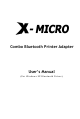 X-Micro Combo Bluetooth Printer Adapter User Manual