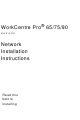 Xerox WorkCentre Pro 65 Network Installation Manual
