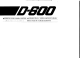 Yamaha Electone D-600 User Manual