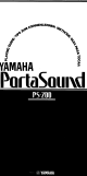 Yamaha PortaSound PS-200 Playing Manual