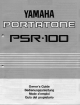 Yamaha Portatone PSR-100 Owner's Manual
