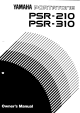 Yamaha PortaTone PSR-210 Owner's Manual