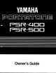 Yamaha PortaTone PSR-400 Owner's Manual