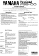 Yamaha PortaSound PSS-100 Owner's Manual