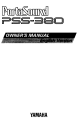 Yamaha PortaSound PSS-380 Owner's Manual