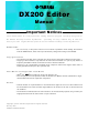 Yamaha DX200 Owner's Manual