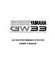 Yamaha GW33 Owner's Manual