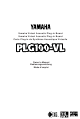 Yamaha PLG100-VL Owner's Manual