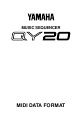Yamaha QY-20 Supplementary Manual