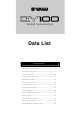 Yamaha QY-100 Data List