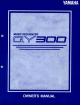 Yamaha QY-300 Owner's Manual