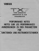 Yamaha TX-7 Performance Notes
