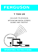 Ferguson T7025UD Operating Instructions Manual