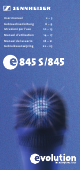 SENNHEISER Evolution E845 User Manual