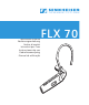 SENNHEISER FLX 70 Instruction Manual