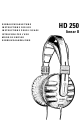 SENNHEISER HD 250 LINEAR II Instructions For Use Manual
