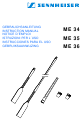 SENNHEISER ME 34 Instruction Manual