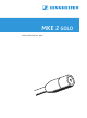 SENNHEISER MKE 2 Instructions For Use Manual