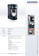 SEVERIN COFFEE MAKER - DATASHEET 2 Datasheet