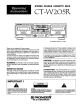 Pioneer CT-W205R Operating Instructions Manual