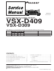 Pioneer VSX-D407 Service Manual