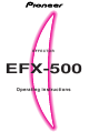 Pioneer EFX 500 - Dj Effector Operating Instructions Manual