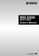Yamaha PM 5000 Owner's Manual