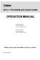 HAIER (HSU-14RB03/R2) Operation Manual