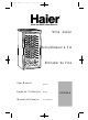 HAIER HVF046A - 03-01 User Manual