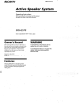 Sony SRS-GS70 - Shoulder Speaker System Operating Instructions