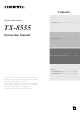 Onkyo 8555 - TX AV Receiver Instruction Manual