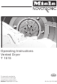 MIELE T 1515 VENT ED DRYER Operating Instructions Manual