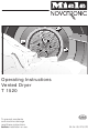 MIELE T 1520 VENT ED DRYER Operating Instructions Manual