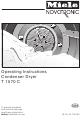 MIELE T 1570CI CONDENSER DRYER Operating Instructions Manual