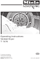 MIELE T 1576 VENT ED DRYER Operating Instructions Manual