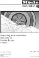 MIELE T 9802 VENT ED DRYER Operating And Installation Instructions
