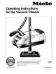 MIELE VACUUM CLEANER S256 BLACK DIAMOND Manual