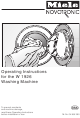 MIELE W 1926 WASHING MACHINE Operating Instructions Manual