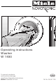MIELE W 1930 WASHING MACHINE Operating Instructions Manual