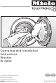 MIELE W 3033 Operating And Installation Instructions