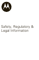 MOTOROLA CLIQ 2 - LEGAL GUIDE Safety Information Manual