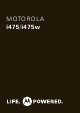 MOTOROLA CLUTCH I475 Manual