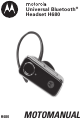 MOTOROLA H680 Manual