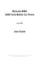 MOTOROLA M900I User Manual