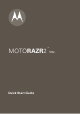 MOTOROLA MOTORAZR V9X Quick Start Manual