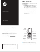 MOTOROLA MOTOROKR Z6W Quick Start Manual
