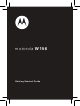 MOTOROLA W156 Getting Started Manual