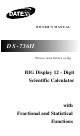 DateXX DS-736II Owner's Manual