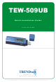 TRENDNET TEW-509UB Quick Installation Manual