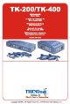 TRENDNET TK-400K - DATA SHEETS User Manual